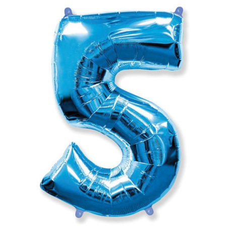 Цифра 5 синяя 1м